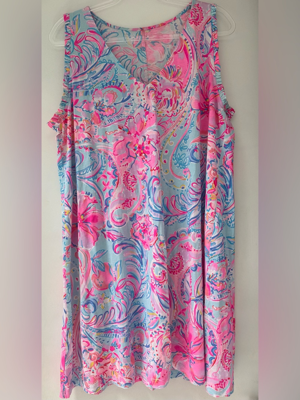 Lilly Pulitzer Aron ruffle edge sleeved dress XL - Picture 2 of 4